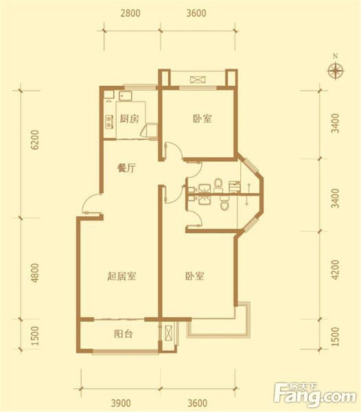 金屋秦皇半島仁晟裝飾戶型圖